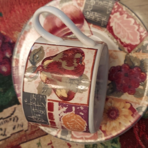 DEBORAH MALLOW Set for 4 musical 🎼 dinnerware stoneware - Picture 4 of 7